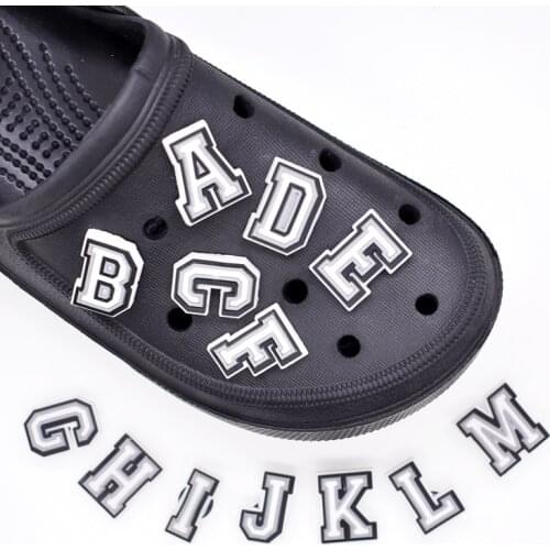 1 Pcs Number Letter PVC Shoes Charm Shoe Accessories DIY Shoe Decoration Charm Alligator Kids Love Kawaii Cute Christmas Gifts