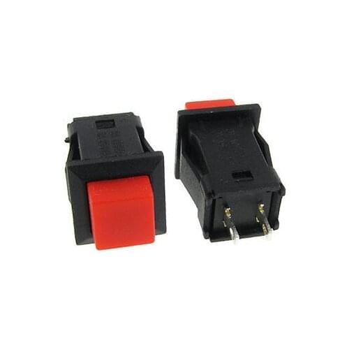 2 Pins SPST (ON)/OFF Red Momentary Push Button Switch N/O Normal Open