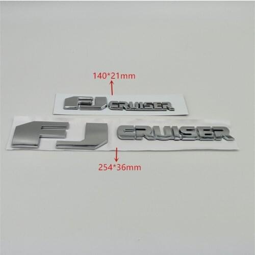 2 Size For Toyota FJ Cruiser Rear Trunk Lid Emblem Side Door Fender Logo Decal