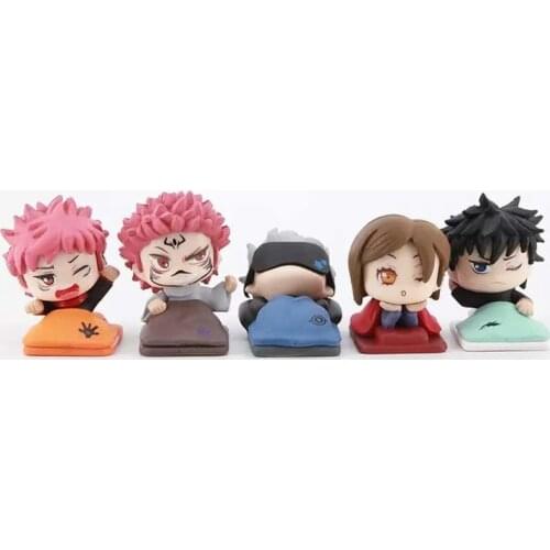 5pcs Anime Jujutsu Kaisen Action Figure Gojo Satoru Figurnine Kugisaki Sleep Toys Satoru Figure Itadori Yuji Gojo Satoru Toys