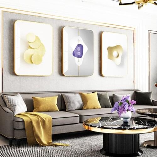 Abstract Geometric Pattern Living Room Background Decorate Painting Simple Fashion Style Wall Hanging Mural Home Art Decoration