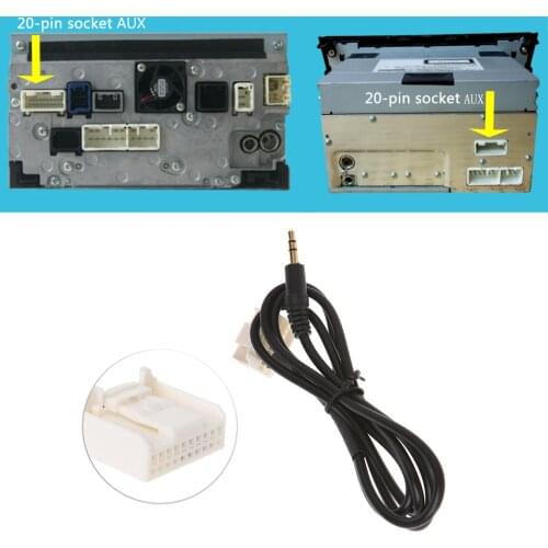 AUX 3.5MM Audio Radio Male Interface MP3 Player Phone Adapter Cable for Toyota