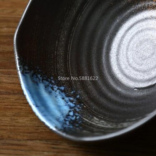 Japanese-style Large Ceramic Tableware Ramen Soup Bowl Household Square Bowl Under Glaze Porcelain Dinnerware