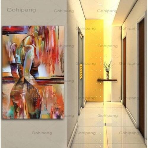 Home Decor Nordic Canvas Painting Modern Sex Lady Picture Wall Art Poster Girl Bedroom Abstract Minimalist Art Oil Painting