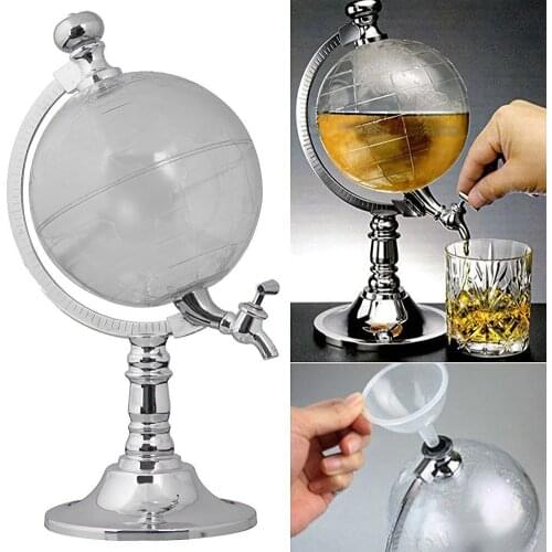 3.5L Globe Wine Decanter Alcohol Dispenser Beer Liquor Dispensing Strainers Beverages with Faucet Party Bar Supply Creative Gift