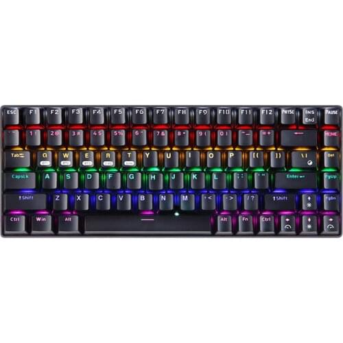 Gaming Keyboard,84 Keys Backlit Gaming Keyboard 5.0 Wireless Type-C Three Mode Dynamic Effect Keyboards