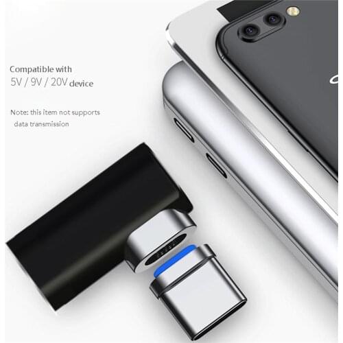 Type c magnetic adapter for Macbook pro 2018 Type-c fast charging magnetic cable 90 Degree Connector to USB-C Mini charger cable