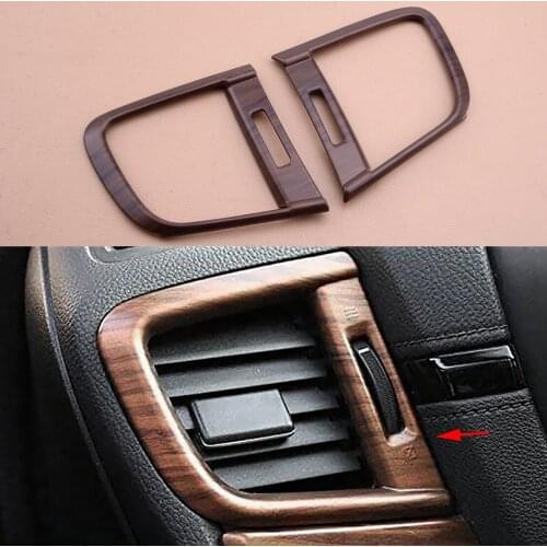 New 2Pcs Peach Wood Grain Side Air Vent Outlet Cover Trim Decor Fit for Honda CRV 2017 2018 2019