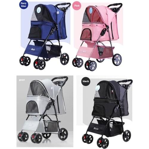 Factory direct sales pet cart foreign trade light folding dog out