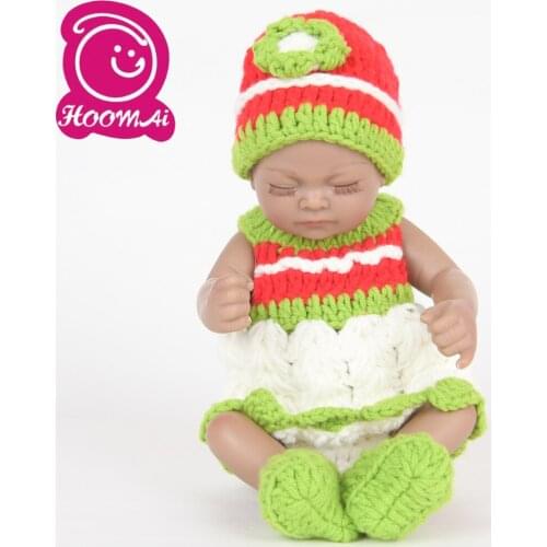 25CM Lifelike Bebe Reborn Dolls Whole Silicone Sleeping Newborn Baby Doll 10 Inch Toy With Painted Hair For Kids Birthday Gift