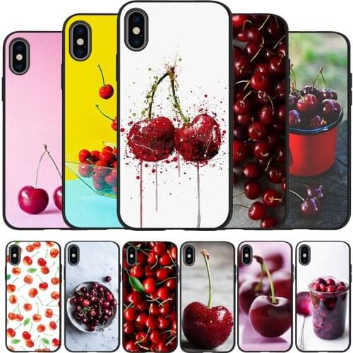 Cherry Silicone Phone Case For iPhone 11Pro Max 11 XR XS Max X 8 7 6 6S Plus 5 5S SE 2020 Cover