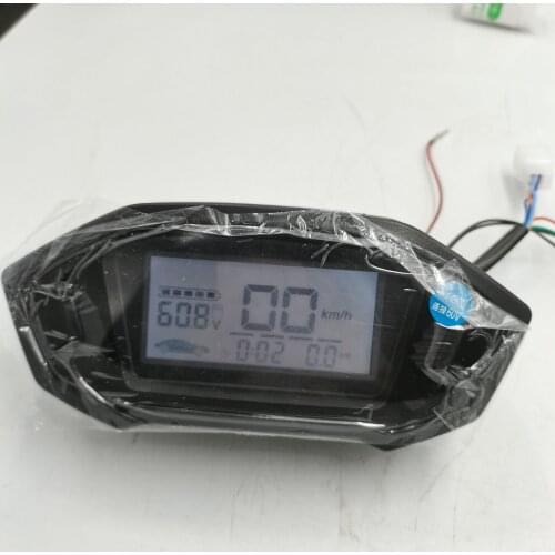 Speedometer lcd display 48-72v gauge for electric scooter MTB motorcycle odometer with battery level and light icon speedview