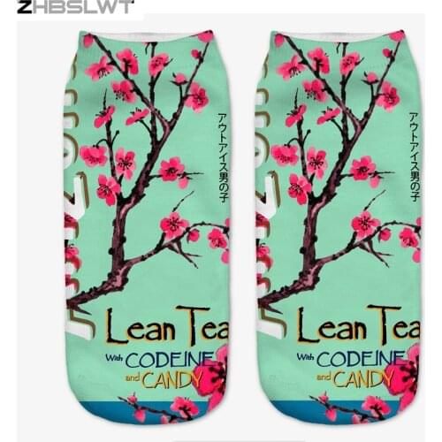 ZHBSLWT Women Socks Harajuku Style Lemon 3D Print sock Womens Girls Low Cut Ankle Socks Hosiery Printed Sock