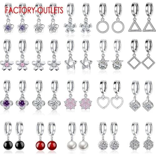 Wholesale Korean Earrings Multiple Model For Choice New Arrival 925 Sterling Silver Bridal Earrings Fashion Jewelry For Women