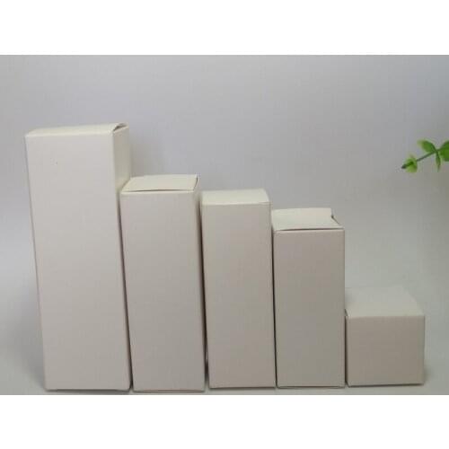100pcs/lot- 35*35mm Blank White 350gsm Paperboard Packaging Box for sample handmade soap party gift valve tubes