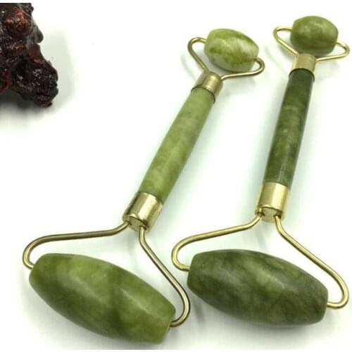 300pcs Facial Massage Jade Roller Double Head Massage Face Neck Massager Natural Jade Beauty Health Tools Face Massage Roller #7