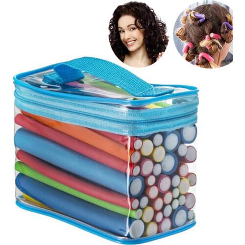 42 pcs Heatless Curling Rod Headband Curls Silk Ribbon Lazy Curler Hair Rollers Sleeping Spiral Curling Hairdressing Tools