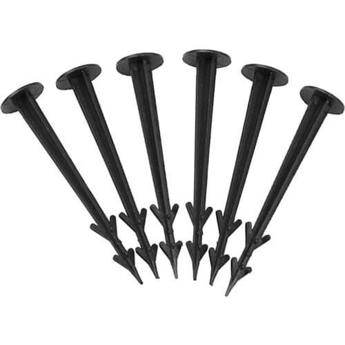 50pcs Ground Nail Film Fixed Garden Pegs PP Outdoor Mulch Shading Black Reusable
