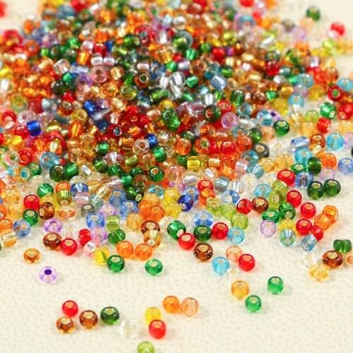 500Pcs/Lot New Arrival 3mm 8/0 Crystal Glass Seed Beads DIY Silver Lined Sewing Glass Seedbeads For Women Garments Accessories