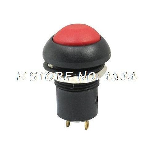 DC 36V 2A 12mm Panel Mount Locking Red Push Button Switch 1NO