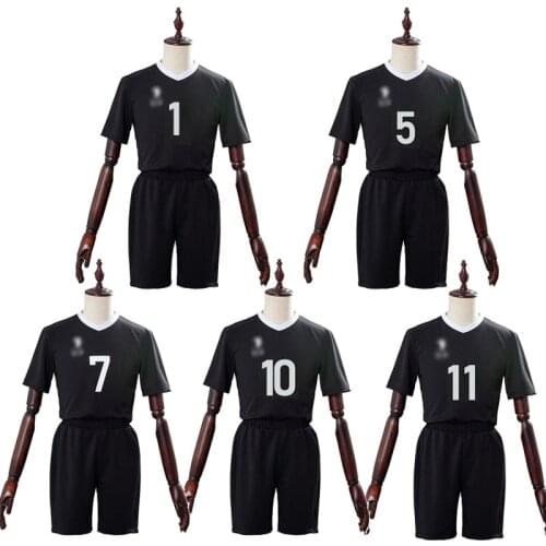 Volleyball Anime Haikyuu Shirt Miya Atsumu Cosplay Jersey Inarizaki High School Black Uniforms T-shirt Shorts For Mens Boys