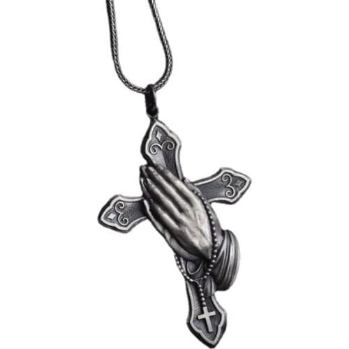 Catholic Jesus Christ on INRI Cross Pendant Stainless Steel Crucifix Necklace K3ND