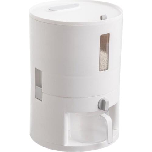 Rice Storage Container Airtight Food Holder Canister Sealed Bin Household Metering Rice Bucket Insect-proof Sealed method