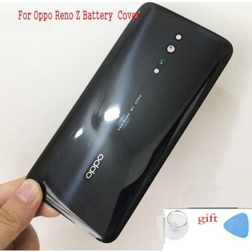 Housing For Oppo Reno Z Battery Back Cover Glass Panel Rear Cover Door Repair Spare Parts + Sticker Glue