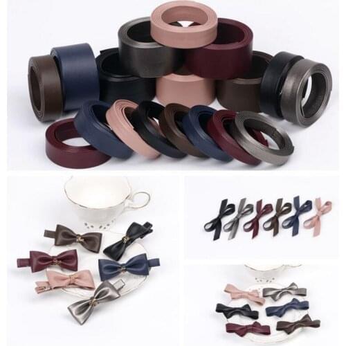 10 Meters PU Leather Rib Belt Ribbon Headband Hair Clip Material Handmade DIY Apparel Sewing Accessories Decoration