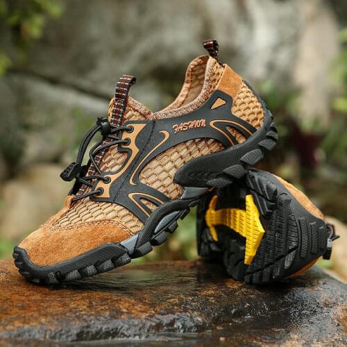 Men Outdoor Sneakers Breathable Hiking Shoes Men Women Outdoor Hiking Sandals Trekking Trail Water Shoes Sports Male Size 38-45