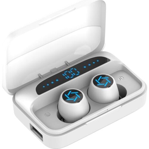 S15 Bluetooth 5.0 Headphones Light 9D Noise Reduction Earphones IPX5 Waterproof Touch Control Headset with 1200mAh Charge Box