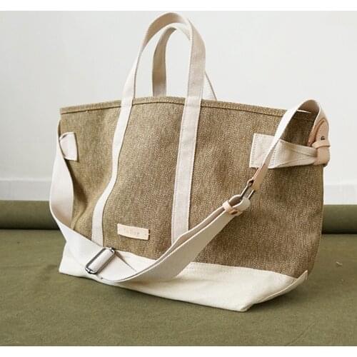 Original Handmade Leather 24 oz heavy Canvas bag Tote Bag Womens Crossbody bag Messenger Bag for Men Travel bag School Bag