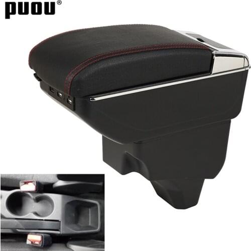 Armrest For Peugeot 208 2019-2021 Dual layer heighten USB Charging Centre Console Storage Box Car Styling decoration accessories