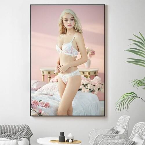 Silk Cloth Wall Poster Lexi Graham Sexy Model Star Art Home Decoration Gift