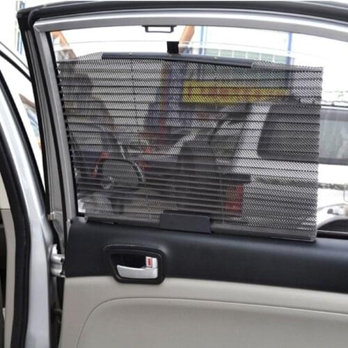 Car Side Window Sun Shade Curtain Windshield Blind Sunshade Shield UV Protection Retractable Roller Mesh Cover Baby Visor Shield