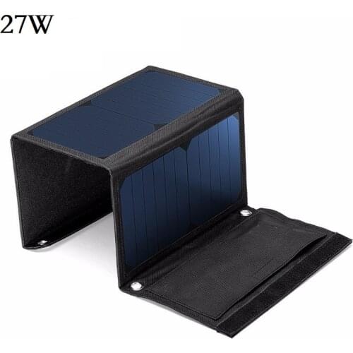BUHESHUI 27W 5V Portable Folding Solar Panel Charger Solar Panel Universal OutdoorTravel Dual USB Waterproof Free Shipping
