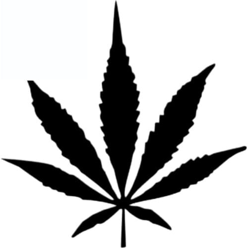 Weed Leaf High Quality Fashion Creative Auto Decoration Decal Pvc Personality Waterproof Sunscreen Car Sticker14cm * 14cm