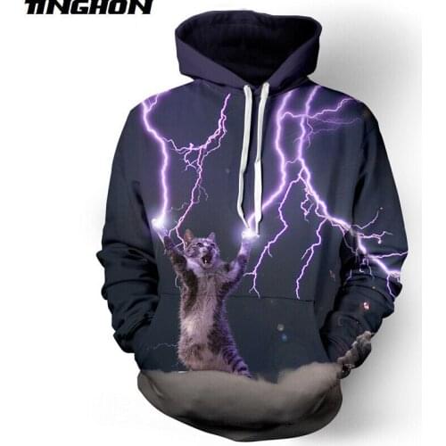 Thundercat Sweatshirt cat lightning thunder 3d hoodie Women Men Sweatshirts harajuku hooded Casual Sweats Plus Size XS 6XL 7XL