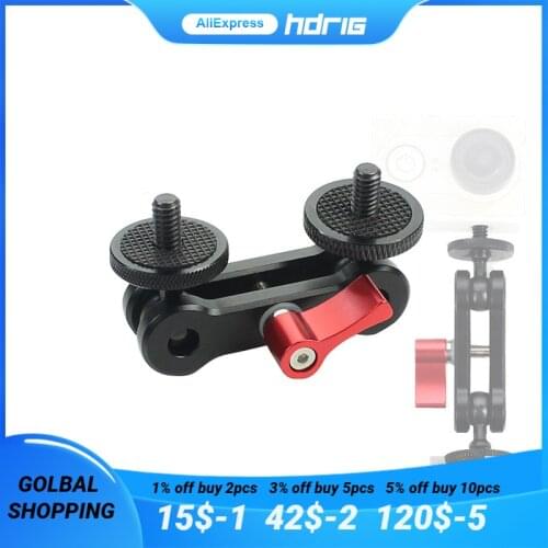 HDRIG Monitor Extension Connection Bracket 1/4 Screw Double Universal Adjustable Arm Magic Arm SLR Photography Universal Light