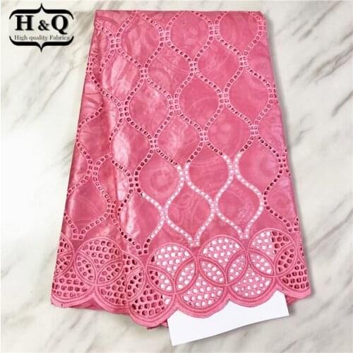 H&Q High Quality African Bazin Riche Fabric With Brode Fashion Embroidery Bazin Lace Fabric 2.5 Yard Net For Nigerian Wedding