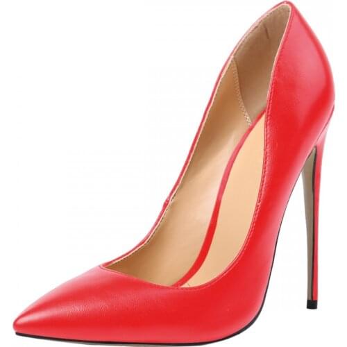 ARQA Woman High Heels Pumps Red High Heels 12CM Women Shoes High Heels Wedding Shoes Pumps Black Shoes Thin Heels Big size 48