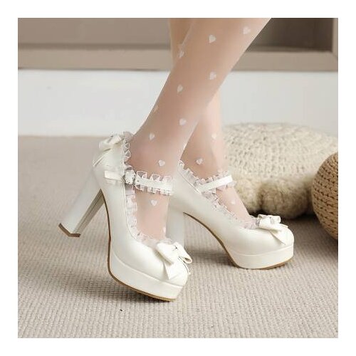 Spring and Autumn The New woman Pretty High heels similar Comfortable Single shoes Womens shoes Big Size 32-43 Heel height 10cm