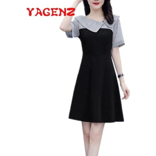 YAGENZ Plus size Woman Dress Summer Dresses For Women irregular Square Collar Mini Dress Vestido De Mujer kobieta sukienka 809