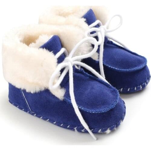 Winter Faux fur Baby Shoes Girls Boys Warm Anti-Slip Casual Warm Sneakers Toddler Soft Soled Walking Shoes