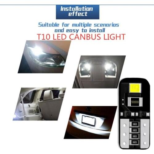 1/2/10pcs Surper Bright T10 W5W LED Lights Bulbs Interior Bulb Ceiling Light License Plate Light Door Lights Parking Lights