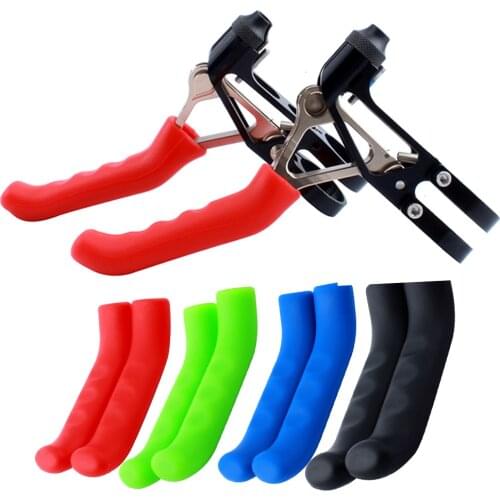 1 Pair Bicycle Brake Handle Cover Bike Brakes Silicone Sleeve Universal Type Brake Lever Protection Covers Cycling Accessory