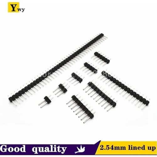 10Pcs 2.54mm Single Row Male 2~40P PCB Board Pin Header Connector Strip Pinheader 2/3/4/5/6/8/10/12/20/40Pin For Arduino