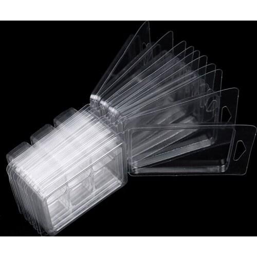 New 10Pcs 6 Grids DIY Craft Mould Wax Melt Molds Clear Wax Clamshells Wickless Wax Melt Candles Boxes