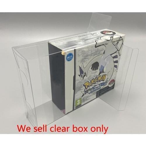 100pcs PET protective box For NDS EU version For Pokemon soulsilver version special transparent display box storage box