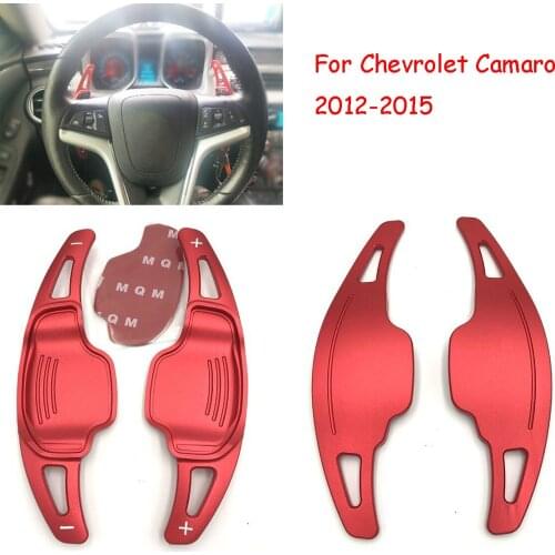 2pcs High quality Car Steering Wheel in Aluminum Alloy Shift Paddle Shifter Extension For Chevrolet Camaro 2012-2015